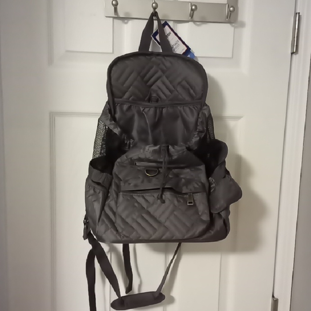 Top Paw Gray Quilted Knapsack Carrier